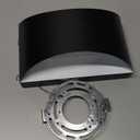 TingMiao Black Modern LED Wall Sconce, 3 Colors Indoor Wall Lights, 10W Hardwired Up and Down Aluminum Wall Mount Lamp for Bedroom Living Room Hallway Corridor (Black, 1 Pack)