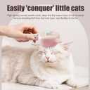 2 x 4-in-1 Pet Steam Brush With Handle for Longhair & Shorthair Cats & Dogs - Rubber Spray Brush With Release Button, Dog Comb and Cleaner (Pink)