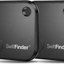Dual System Bluetooth Tracker Tag for iOS or Android, Keys Finder and Item Locator for Keys, Bags and More, Phone Finder, Up to 300 ft Range, Replaceable Battery, Water-Resistant, 4 Pack