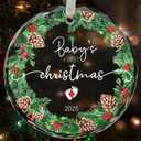 2 x Baby's First Christmas Ornament Gifts for New Parents, 2025 New Baby Ornaments for Christmas Tree, Acrylic