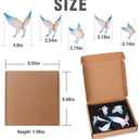 HILIUS Butterfly Wall Decor, 5 Pack 3D Resin Wall Hanging Decorations for Living Room, Bathroom, Bedroom (Blue)