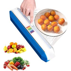 Plastic Wrap Dispenser with Cutter, Reusable Cling Film Dispenser, Cling Wrap Dispenser with Slide Cutter, Also for Aluminum Foil, Tin Foil, Baking Paper (XL)