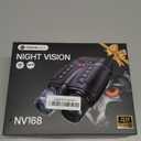 Night Vision Goggles - Smart APP 4K Night Vision Binoculars, 10000mAh Battery, 128GB Card for Photo and Video, 3'' UHD Screen & 8X Zoom Binoculars for Camping, Hunting, Security (Black)