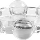 Crystal Candle Holders Pillar Candlestick Decorations for Home Party Dinner Christmas, Suitable for Large Cylindrical Candles, Clear