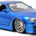 Jada Toys Fast & Furious 1:24 Brian's 2002 Nissan Skyline GT-R R34 a Die-cast Car, Toys for Kids and Adults, Blue (97173)