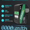 18V 6.0Ah Replacement for Metabo HPT 18V Battery, Lithium Ion Battery Compatible with Metabo Battery 18V, NV1845DA NR1838DKA NT1850DG NT1865DSA KC18DEXQB Cordless Power Tools