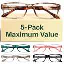 Gaoye 1.75 Professional Reading Glasses for All Day - Computer Readers with Blue Light Protection - Value Pack