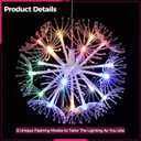 2 Pcs Solar Garden Lights Solar Firework Lights, LED Dandelion Hanging Light with 8 Flashing Modes, IP44 Waterproof, Firework Light Wedding Walkway Christmas Decor(Colorful), Garden Decorations