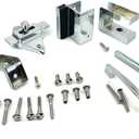 Harris Hardware DS-2-78 Toilet Partition Die Cast Zamac Outswing Door Hardware, 7/8 in. Door 1-1/4 in. Post (Chrome)