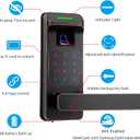 Fingerprint Door Lock, Heavy Duty Full APP Control Touchscreen Keypad Keyless Lock with Reversible Handle, Perfect for Home/Office/Bedroom Doors (Aged Bronze)