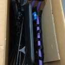 Foldable Rollator Walker for Seniors with Seat, Lightweight 2 in 1 Rolling Walkers Wheelchair Combo for Adult, Transport Chair with Brakes, Adjustable Seat and Handle, 300 Lb. Weight Capacity, Purple