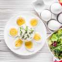 9 Inch White Melamine Plates Flat Bottom Deep Round Dinner Plates Salad and Dessert Plates Lightweight Durable and Easy to Clean,Non Ceramic Disc Pad Set of 6,PYW-9-06