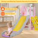 6 in 1 Toddler Playset Toddler Slide and Climber Playset, L-Shaped Kids Slide with Basketball Hoop, Telescope & Storage, Sturdy Indoor Outdoor Playground, for Boys Girls 1-3+