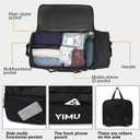 Large-Capacity Foldable Travel Bag, Single-Shoulder Hand-Held Wheeled Bag, Lightweight Travel Luggage Bag, Portable Luggage Bag Storage Bag for Business Trips (Black)