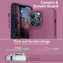 Ktele Compatible with iPhone 13 Pro Case 6.1 inch Premium Liquid Silicone with [Soft Anti-Scratch Microfiber Lining] Gel Rubber Full-Body Bumper Protection Case for iPhone 13 Pro-Lavander Purple