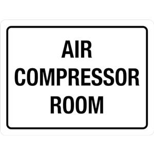 Air Compressor Room White Landscape - Wall Sign Facility Signs 8"x12" Metal Sign Danger Warning Man Cave Yard Indoor Or Outdoor, Set of 4