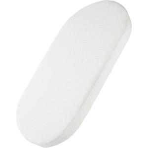Mecc ecoh Baby Bassinet Mattress, 100% Breathable Cover, Water-Resistant Lining, Oval 30"x15"x2" Fit for Safety 1st/ Delta Children Slumber/Baby Delight Go with Me Slumber Rockin and Moses Basket (White)