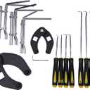 JEENDA Hydraulic Cylinder 3/4" and 1/2" Adjustable Gland Nut Wrench, 8PCS Install Tool Set, 3PCS Piston Rod Seal U-cup Installation Tool Kit Set Universal J05321 Hydraulic Cylinder Tools