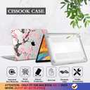 CISSOOK Hard Shell Case for MacBook Air 13 Inch A2337 M1 A1932 A2179 2021 2020 2019 2018 Released, Cherry Floral Beauty Cover with Keyboard Cover + Screen Protector for 2021 Air 13-Cherry Blossoms