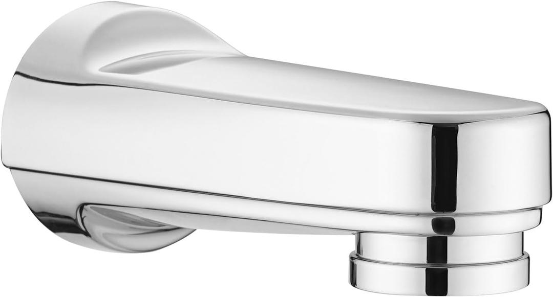 Metal Pull Down Bathtub Spout with Diverter, 5-1/4" Length, Repair Part Tub Spout, Rebuilt with RP33794& RP12307, Chrome