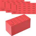 Kosiz 1000 Sheet 20 Bid Raffle Tickets Chinese Auction Tickets Sheets Auction Fundraiser Ticket Numbered with Name and Phone Number Per Sheet Raffle Tags for Silent Auction (Red)