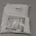 Linen Textured Semi Sheer Kitchen Tiers Curtains, 30 Inches Long, Rod Pocket Cafe Drapes for Bathroom, Laundry Room, RV (2 Panels, White, 30" W x 30" L)