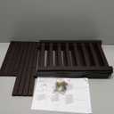 Smiry Bamboo Shoe Rack for Closet, 5 Tier Small Wooden Stackable Shoe Organizer, Free Standing Shoes Storage Shelf for Entryway, Front Door Entrance, Brown