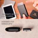 Slim Wallet for Men - Leather, RFID Credit Card Holder - Stylish Mens Wallet for Everyday Use, Handcrafted, Small Yet Practical - Carteras para Hombres - ID Card Holder. (Carbon)