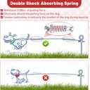 Dog Tie Out Cable - 10/15/20/25/30FT Heavy Duty for Large Dogs Up to 250LBS - Rosy Pink/Blue/Purple/Silver/Red/Green/Yellow