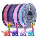 250g Rainbow PLA Filament 1.75mm Bundle, SUNLU 3D Printer Filament Neatly Wound, Fast Color Change Each 8 Meters, 250g Spool, 4 Rolls, Rainbow 01-04