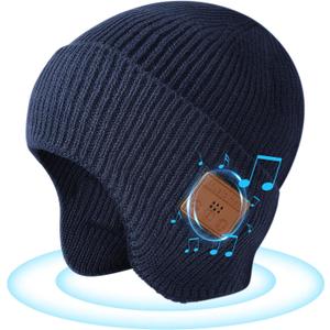 Bluetooth Beanie for Men Women, HD Stereo Sound Beanie with Headphones, Unique Tech Gifts for Men Husband Him Teen