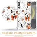 2 x Clear Halloween Phone Case for Samsung S23 FE,Pumpkin Bow Pattern Cover Soft Bumper Protective Cute Boys Girls Phone Case for Samsung S23 FE-Pumpkin Bow