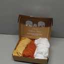 TotCare Pack and Play Sheets Fitted – Compatible with 4moms Breeze Plus Playard and Other Large Playpen Mattress – Buttery Soft Jersey Cotton Playard Sheets, Orange + Mustard Yellow + Grey, 3 Pack