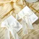 Engrowtic 2 Set 3.9 x 5.9 Inches Wedding Vow Cards with Ribbon and Pens His and Hers Vow Books Paper Notebook for Wedding Keepsake Essentials Elegant Bridal Shower Ceremony Gift(Classic)