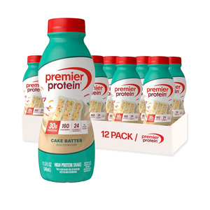 Premier Protein Shake, Cake Batter, 30g Protein, No Added Sugar, 24 Vitamins & Minerals to Support Immune Health, 11.5 fl oz, 12 Pack (Packaging May Vary), Best By 01/29/2026
