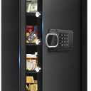 6.1 Cuft Heavy Duty Fire Security Home Safe Box, Large Floor Safe with Digital Keypad & Key Lock, Fire Proof Safes for Home with Three Removable Shelf, Anti-theft Fire Safes for Money, Cash, Documents