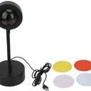 Sunset Projection Lamp Color Changing Sunset Projector 360 Degree Adjustable Hose for Photography