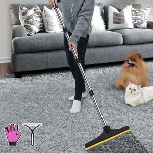 B-Land Carpet Rake for Pet Hair Removal, Reusable Pet Hair Remover with 60 Adjustable Long Handle, Carpet Scraper Dog Cat Hair Remover Tool for Rugs, Mats