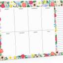 Sweetzer & Orange Floral Weekly Planner 2026, Undated Sheets To Do List Notepad, 7x10 Day Desk Note Pad Easy to Tear, School and Home Checklist Productivity Organizer, Work and Daily Planner