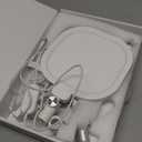 White 1Pack Video Conference Lighting for Zoom Meeting, Ring Light for Desk with Flexible Stand