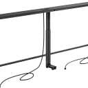 Kitstorack 2-Pack Black Narrow Console Table Behind Couch, Adjustable Height (25"-33") & 2 Power Outlets, Skinny Entryway Sofa Table 5.9" Deep x 79" Long, Split Design for Separate Use