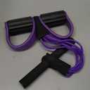 Multifunction Tension Rope, 6-Tube Elastic Yoga Pedal Puller Resistance Band, Natural Latex Tension Rope Fitness Equipment, for Abdomen/Waist/Arm/Leg Stretching Slimming Training (Purple)