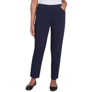 Alfred Dunner Petite Proportioned Medium Allure Slim Pant Pants (24, Navy)
