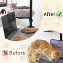 HengLiSam 18'' Cat Desk Bed, 360 Rotating & Height Adjustable Cat Hammock Bed, Cozy Soft Plush Pet Cushion for Office Desks and Game Tables