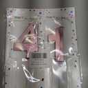 Large 2.76 inch Number Candles 41 Birthday Decorations for WomenPink 41 Candle for 41st Birthday Decorations for Her, Rose Gold 41st Cake Topper for 41 Year Old Party Decoration, Decor Supplies