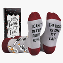 Cavertin Women's Novelty Socks with Gift Box Cat Lover Dog Mom Book Lover Cat Mom Llama Unicorn Sloth Corgi