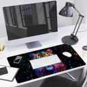 Lokigo Cool Tiger Desk Pad, Large Gaming Mouse Pad 31.5"x15.7", Waterproof Big Mouse Pad for Desk Rubber Base Desk Matt with Stitched Edges Keyboard Mousepad for Laptop, Game, Work, Study