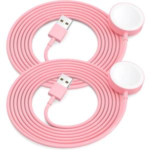 2Pack Pink for Watch Charger USB Magnetic Fast Charger Portable Compatible with Watch Ultra/SE/Series 10-1 [3.3FT]