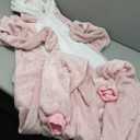 Unisex Adult Onesie Pajamas Animal One Piece Snug Fit Halloween Costume Cosplay for Women Men (Pink, XXL)