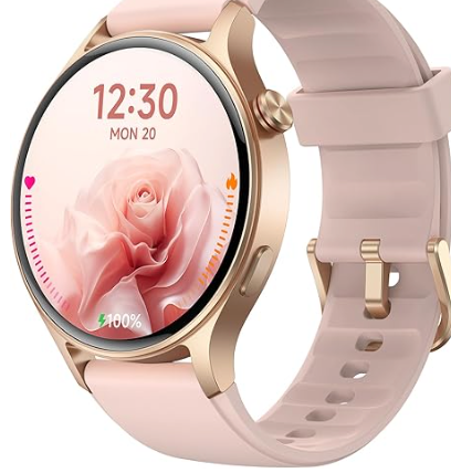 Fitpolo Smart Watch for Women,1.3" AMOLED Touchscreen Fitness Tracker, Make/Answer Calls, Heart Rate SpO2 Monitor, IP68 Waterproof, Sleep & Activity Tracking Smartwatch for Android Phones iPhone